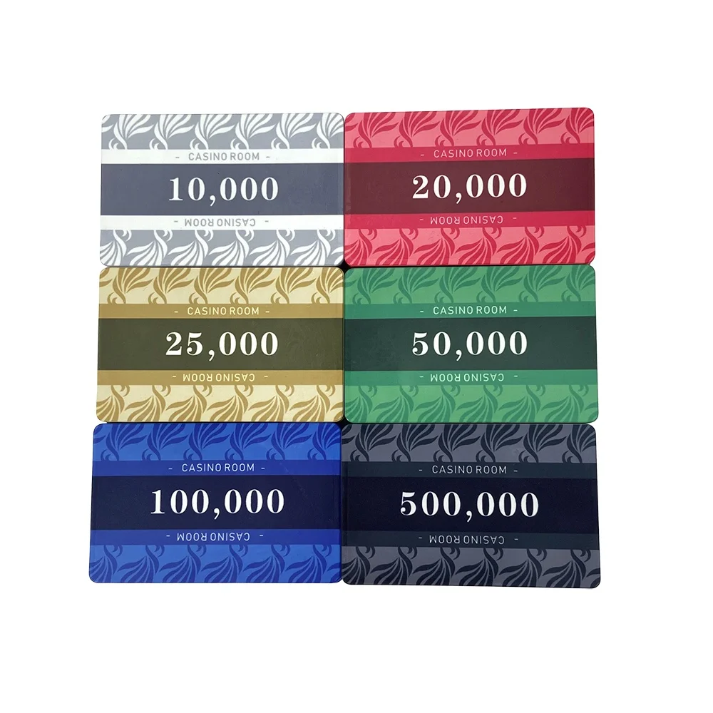 Factory Directly Supply of Ceramic Rectangular Poker Plaques 39 Gram 83.5*52.5*3.5mm Rectangular Chip for Casino Games Playing