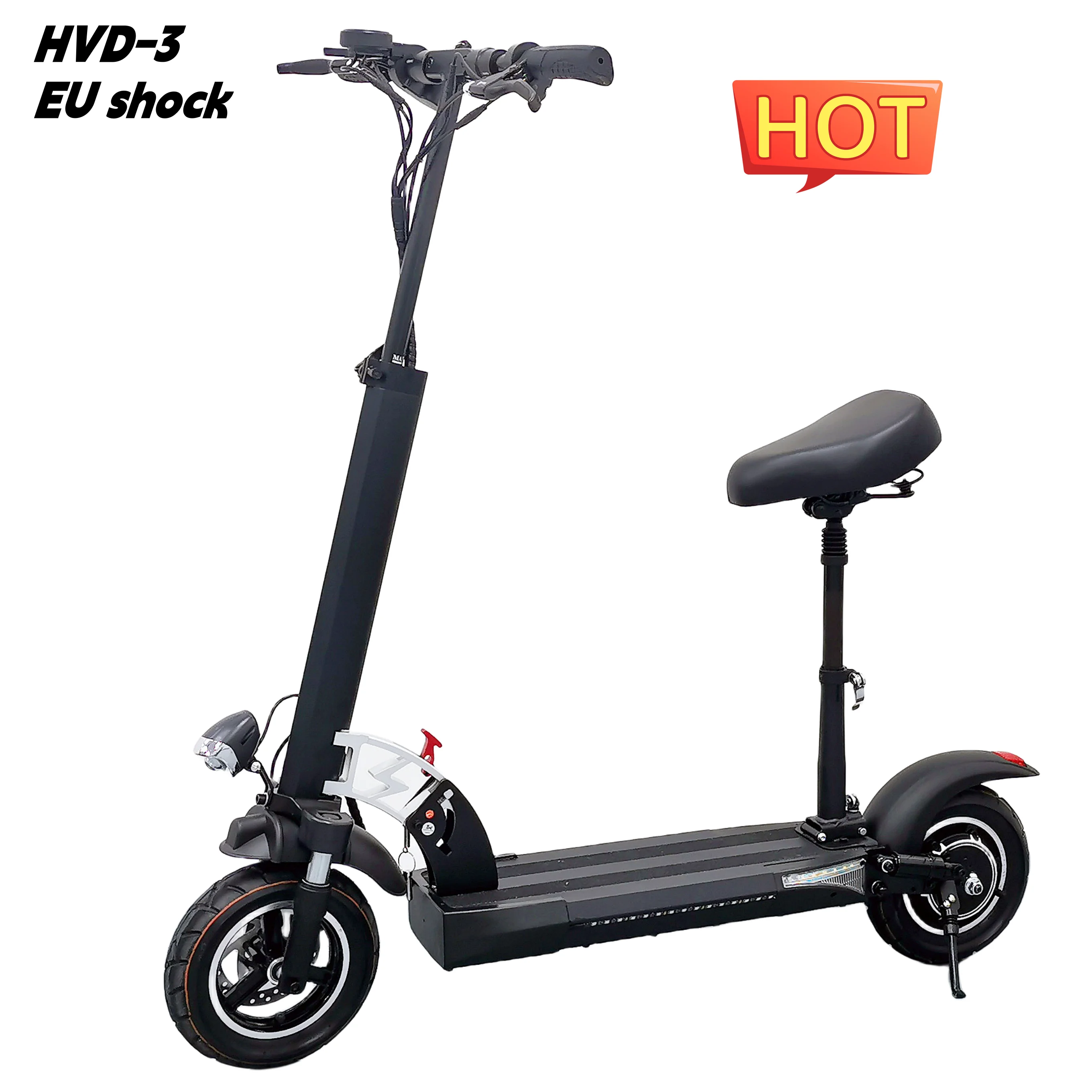 

Free shipping foldable key to lock seat 800w rear motor 15Ah electric scooter EU warehouse 48v with seat for adults