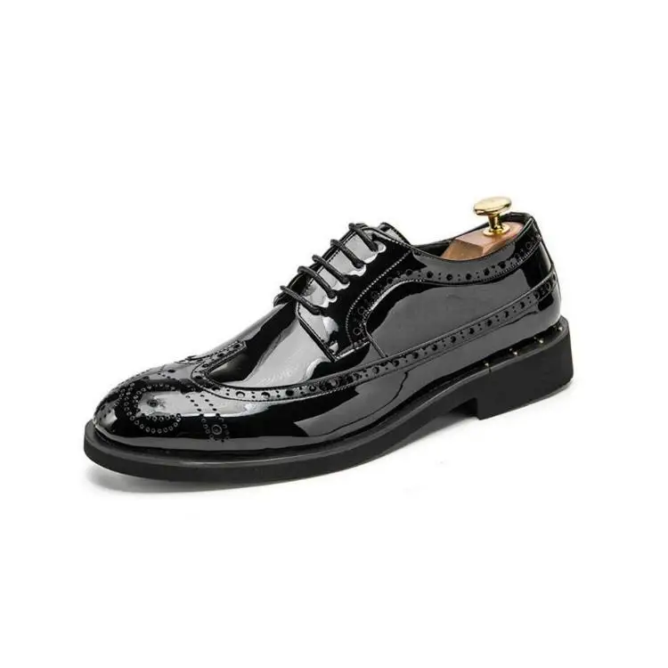 

Hot Sale Men Classic Brogue Dress Shoes British Style Business Casual Shoes Pointed Oxfords Shoes for Dance Party, Bright dress women shoes,colorful leather shoes,leather men shoes