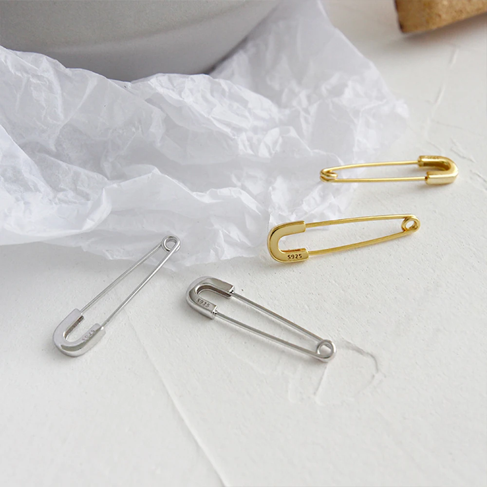 

Fashionable Design 2021 925 Sterling Silver Jewelry 18k Gold Plated Statement Paper Clip Hoop Earring For Women Lady Girl