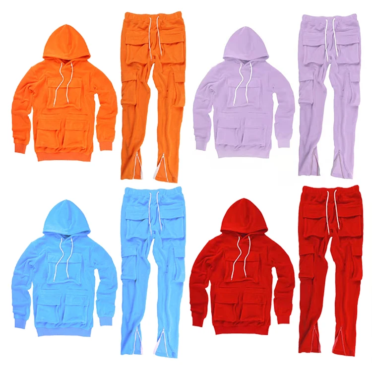 

Men's Clothes Fall Autumn Winter Hooded Sweatshirt Sweatpants Fashion Men Set Hoodie Pant Hip Hop Pullover Hoody Two Piece, Customized color