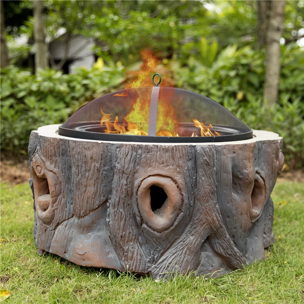 Yuelong Magnesium Oxide  Magnesia Charcoal Fireplace Circular Ceramic Fire Pit