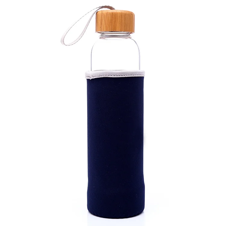 

Drinking Glass Water Bottles 450ml Wholesale Custom Borosilicate Clear Sport Single Wall Drinking Bottles