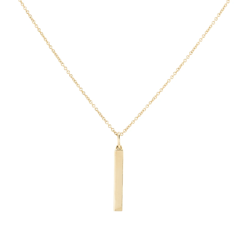 

Wholesale Women Minimalist Jewelry 925 Sterling Silver 18K Gold Plated Personal Customization Pendant Necklace