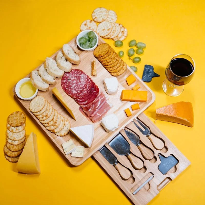 

Cheese board set western steak tableware cutting board, Natural