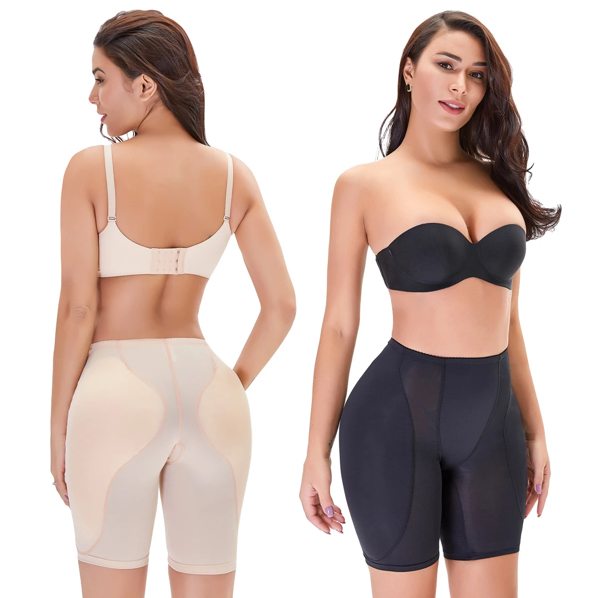 

slim pants seamless skims shapewear short faja con relleno for women under shapers, Skin/black