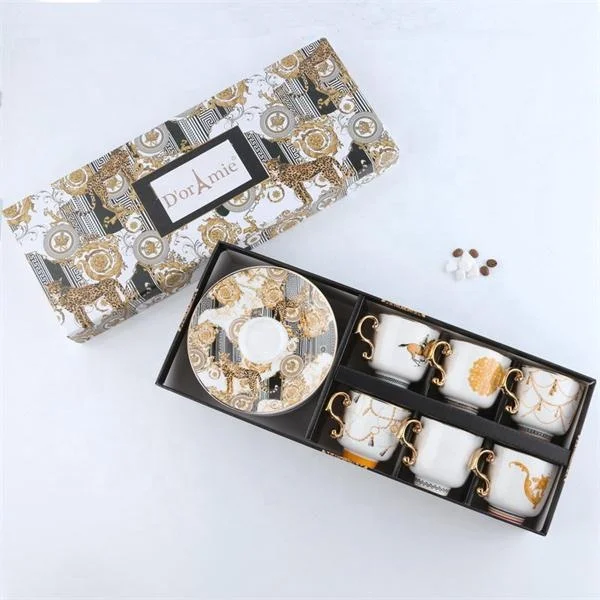 

100ml Postmodern style Tea cup and saucer sets Turkish coffee cup sets