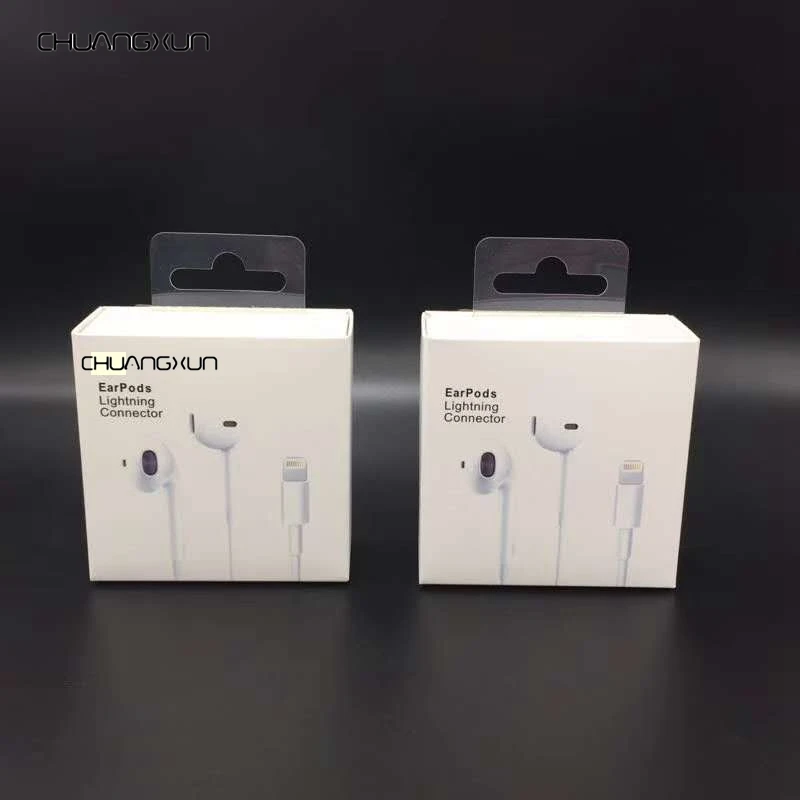 

100% Original chip wire headphone for iphone 12 / 11 / X /Xs C100 ic Facctory Wholesale in retail packing 8 pin earbuds