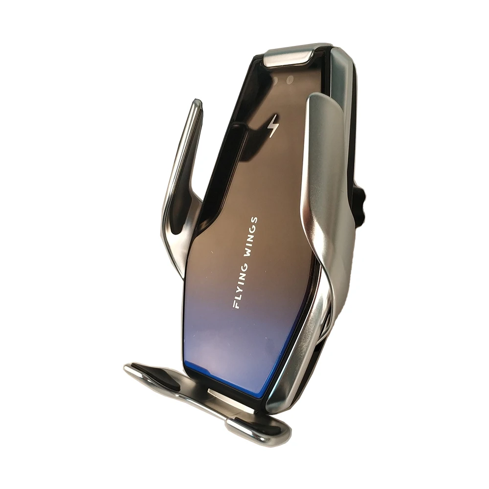 

15W penguin wireless car charger mount support QC 3.0 fast charging, Gold, silver