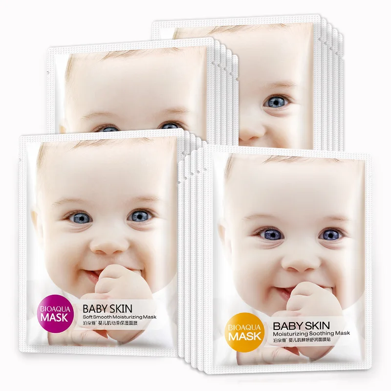 

Bioaqua OEM Factory price herbal baby skin care nourishing and moisturizing wholesale facial mask, White