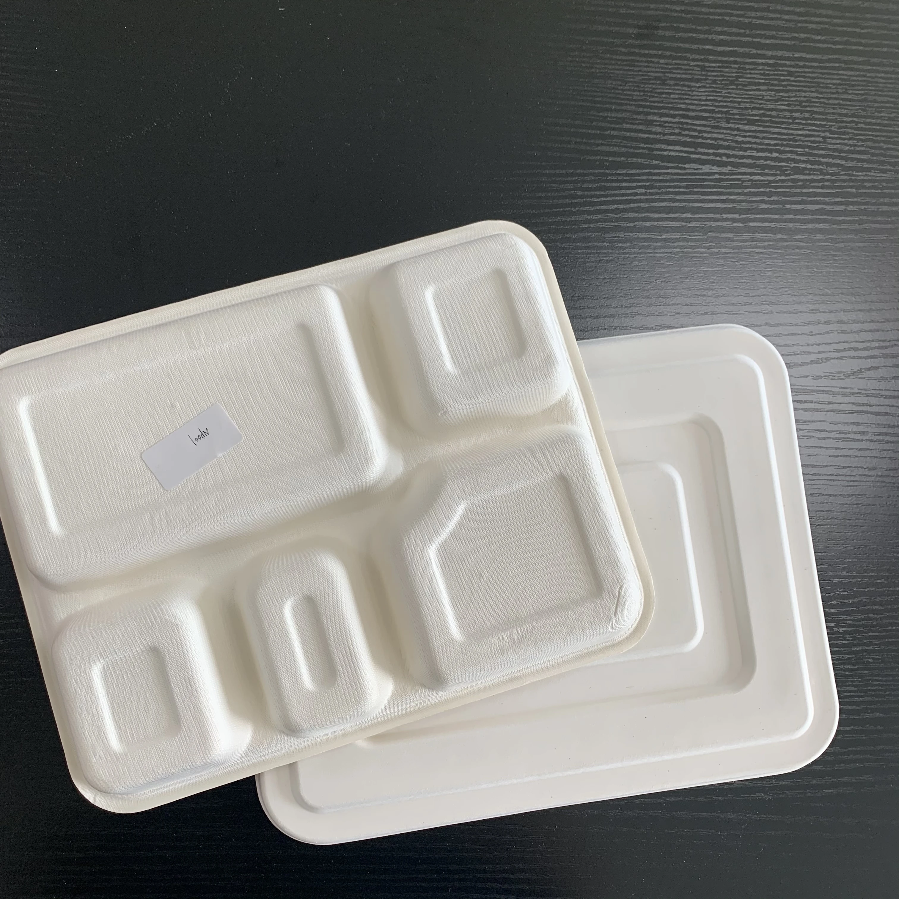 

2021 new Biodegradable Disposable Food Container Packing Box Eco friendly Tableware Take Away Container, Customized color