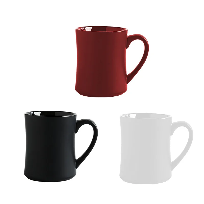
Ready to ship wholesale 18oz matt color black red white ceramic coffee mug 