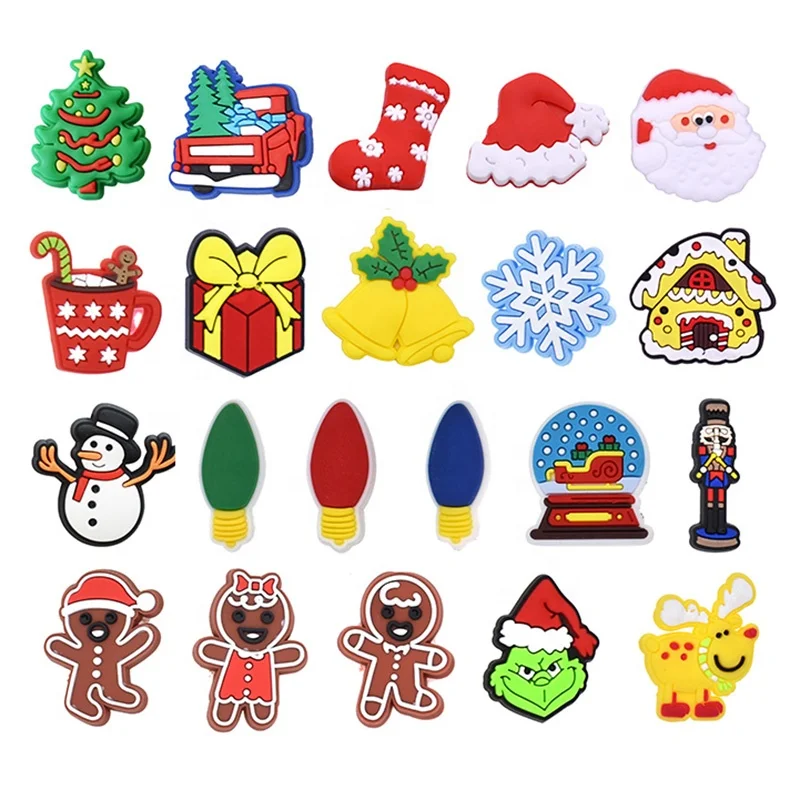 

christmas croc shoe charms shoe Accessories for kids Christmas gift, As picture