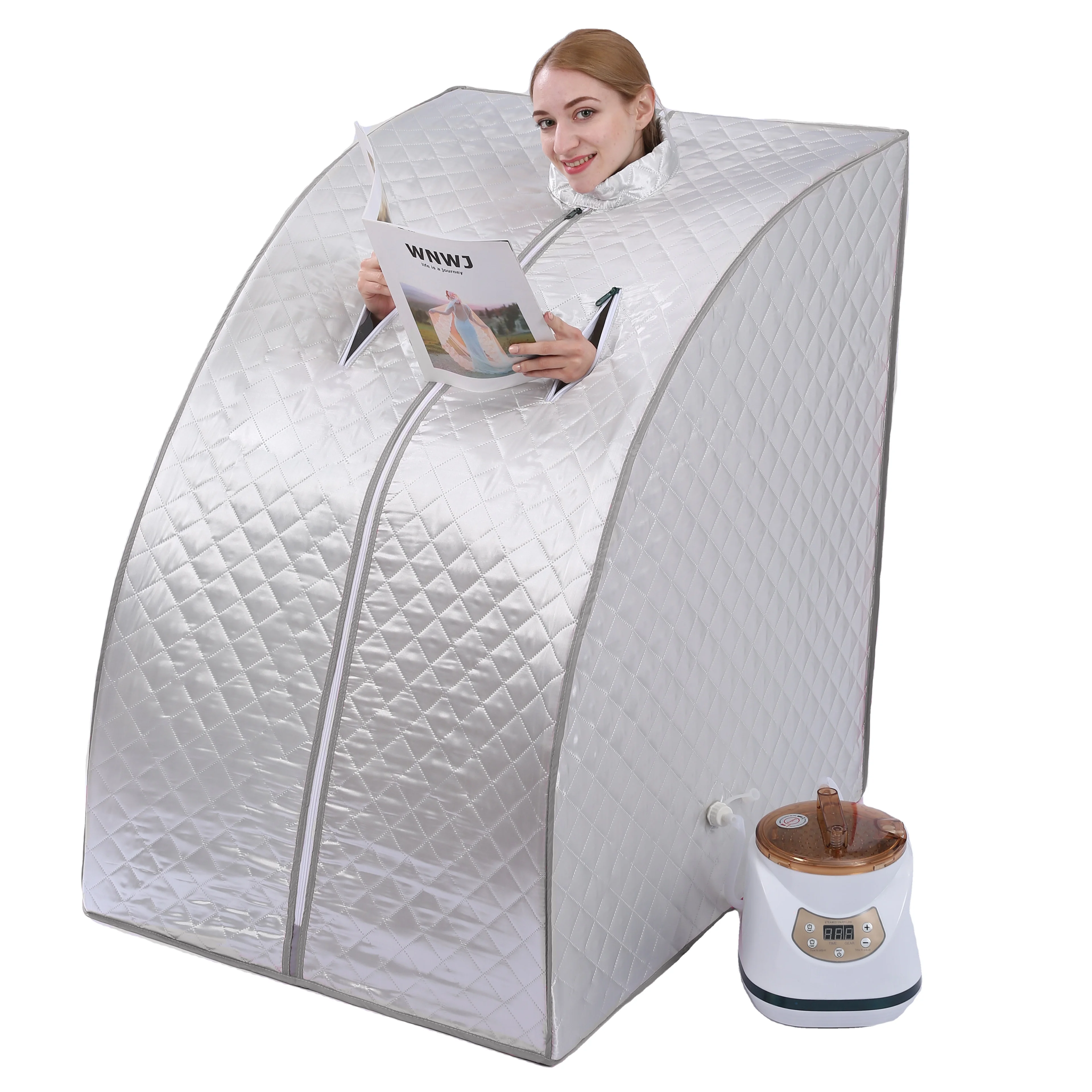 Modern Portable Acrylic Wet Steam Sauna with Computer Control Panel Ozone Steam Feature