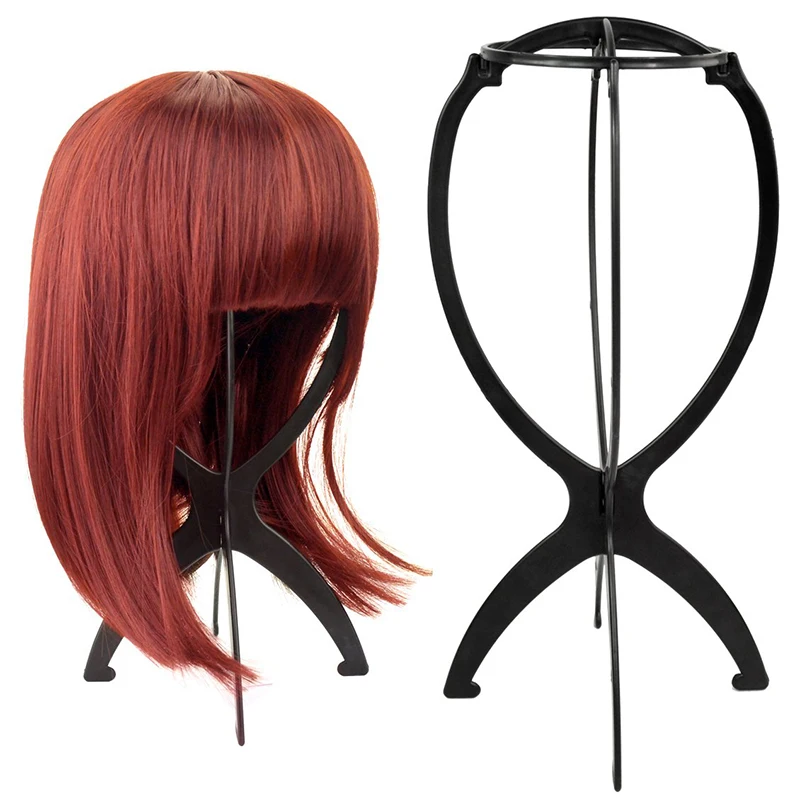 

Upgrade Wig Drying Stand Multi-Purpose Use Hat Wig Hair Head Stand Travel Friendly Foldable Flexible Plastic Wig Holder, Pink, blue, black,white