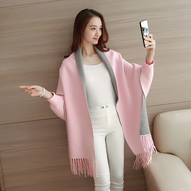 

2019 Hot sale beautiful batwing sleeve woman sweater for winter