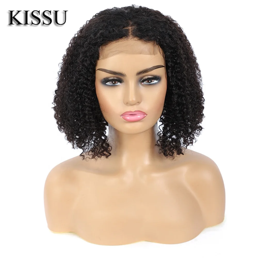 

YC033 4*4 Bob Curly Cheap Brazilian Human Hair Wigs Kinky Curly Bob Wig