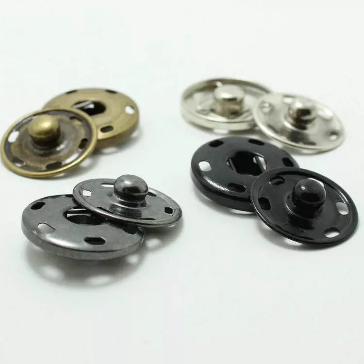 

Metal 2 Parts Invisible Clothing Bags Press Sew On Hidden Brass Snap Button