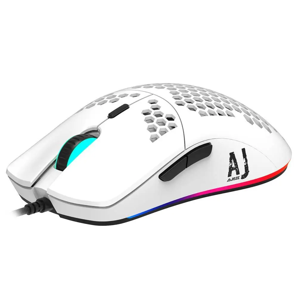 

Ajazz AJ390 RGB light Gaming Mouse Adjustable 7 Keys Honeycomb Hollow Design Lightweight Wired