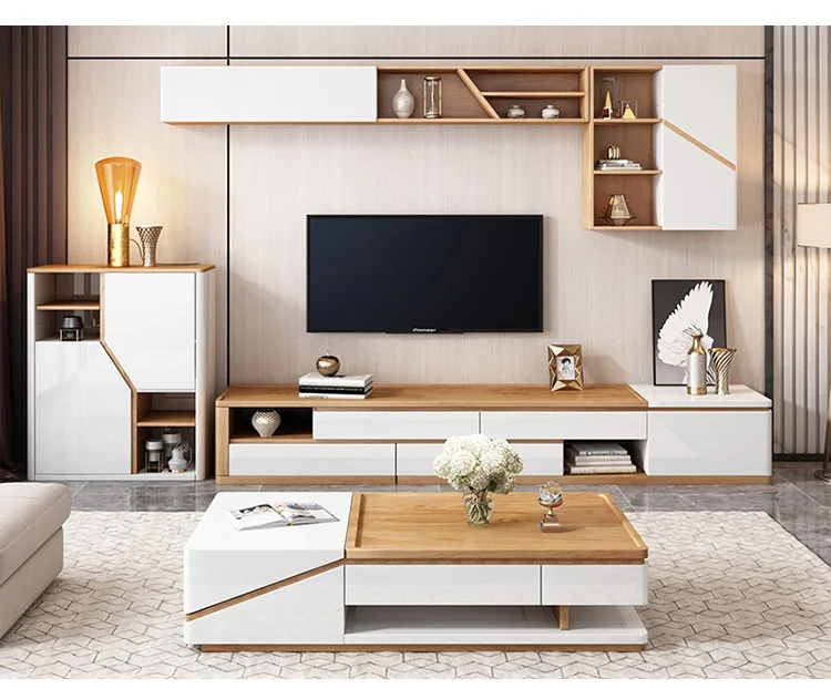 Großhandel Hochwertige Einfache Wohnzimmer Verstellbare Moderne Holz-tv