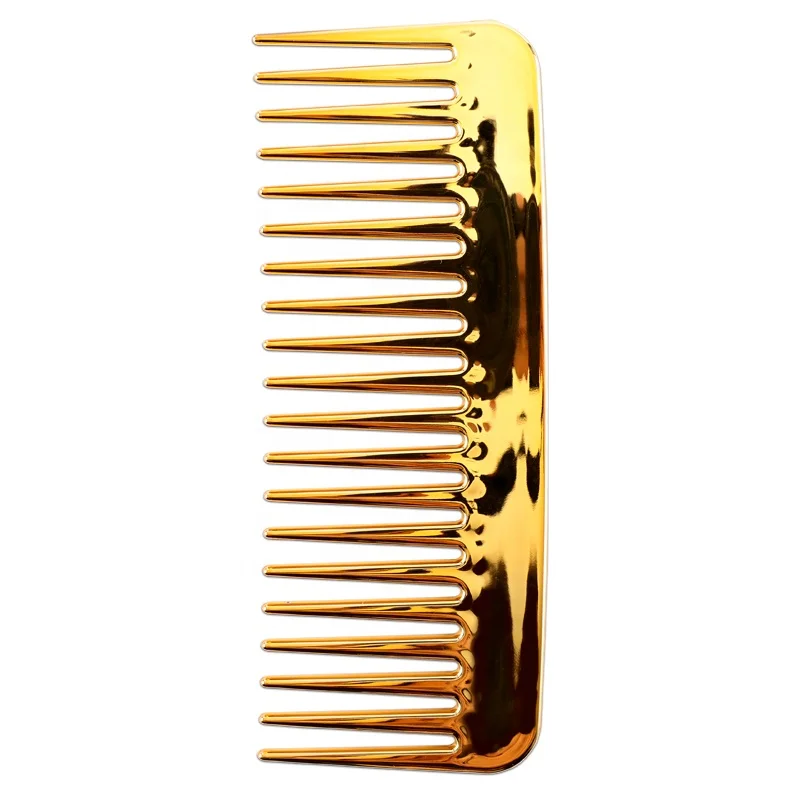 

Hairdressing comb ABS plastic large manufacturing customized comfortable plastic wide tooth plastic hair comb with logo, Sliver, gold, rose gold, sliver-white , purple, copper