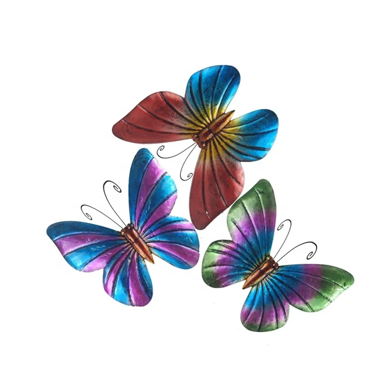 

Home hanging decoration plague crafts mini small butterfly metal wall art wholesale, Customized color