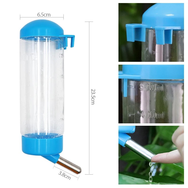 Plastic Hanging Cage Rabbits Water Bottle Rabbit Caged Watering System