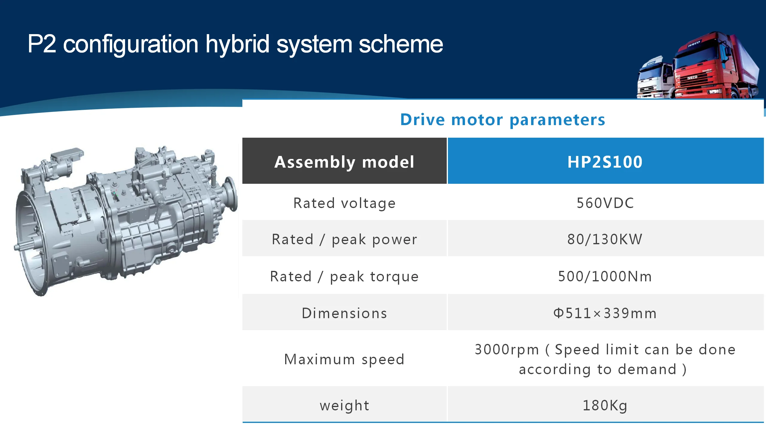 Peak Power 130kw 150kw Pmsm Electric Motor For Hybrid Vehicle System