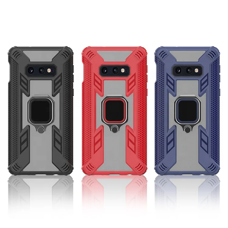 

TPU PC back Cover Phone Case with 360 Degree Magnet Ring Stand Holder For Samsung galaxy S10 lite, Multi-color, can be customized