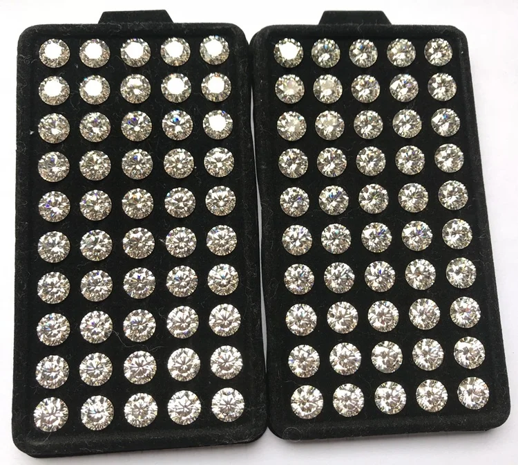 wholesale moissanite loose 6.5mm precious gemstone