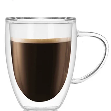 

Heat-resistant Transparent Double-layer Glass Cup, Transparent clear