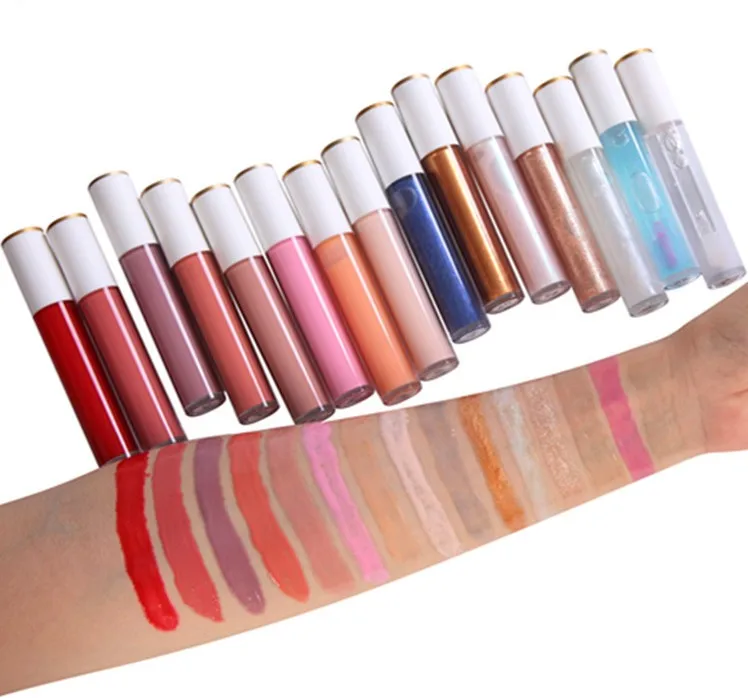 

Custom Package Organic Nude Vegan Glossy Vendor Clear Lipgloss Base Private Label Lip Gloss