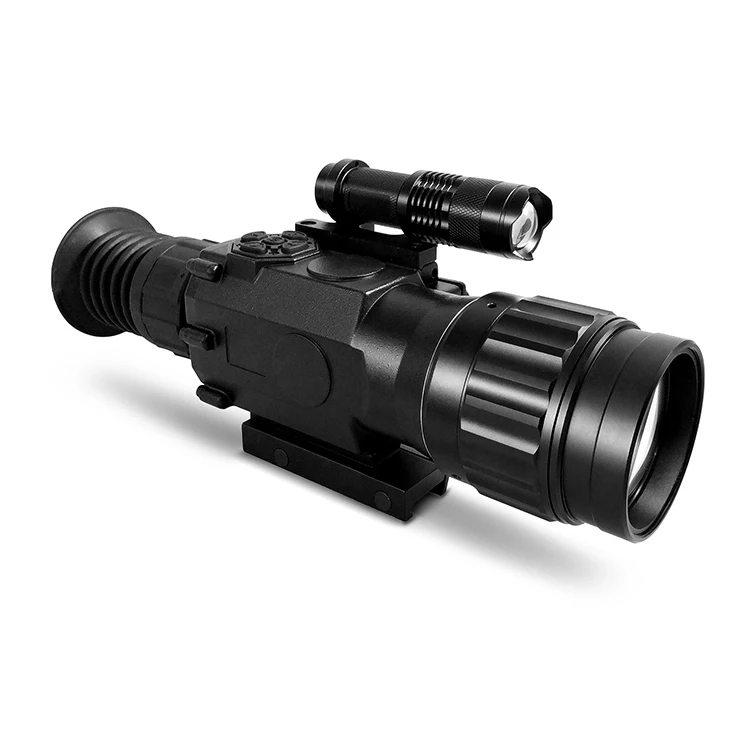 

Factory Sale High Clarity Hunting Night Vision Weapon Gun Sight Scope Riflescope With Picatinny Mount Rail Infrared Illuminator, Black
