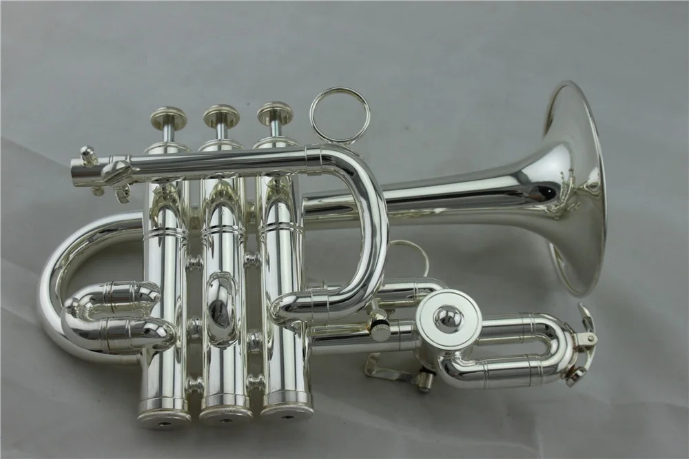 
High Grade professional silver plating Piccolo Trumpet 