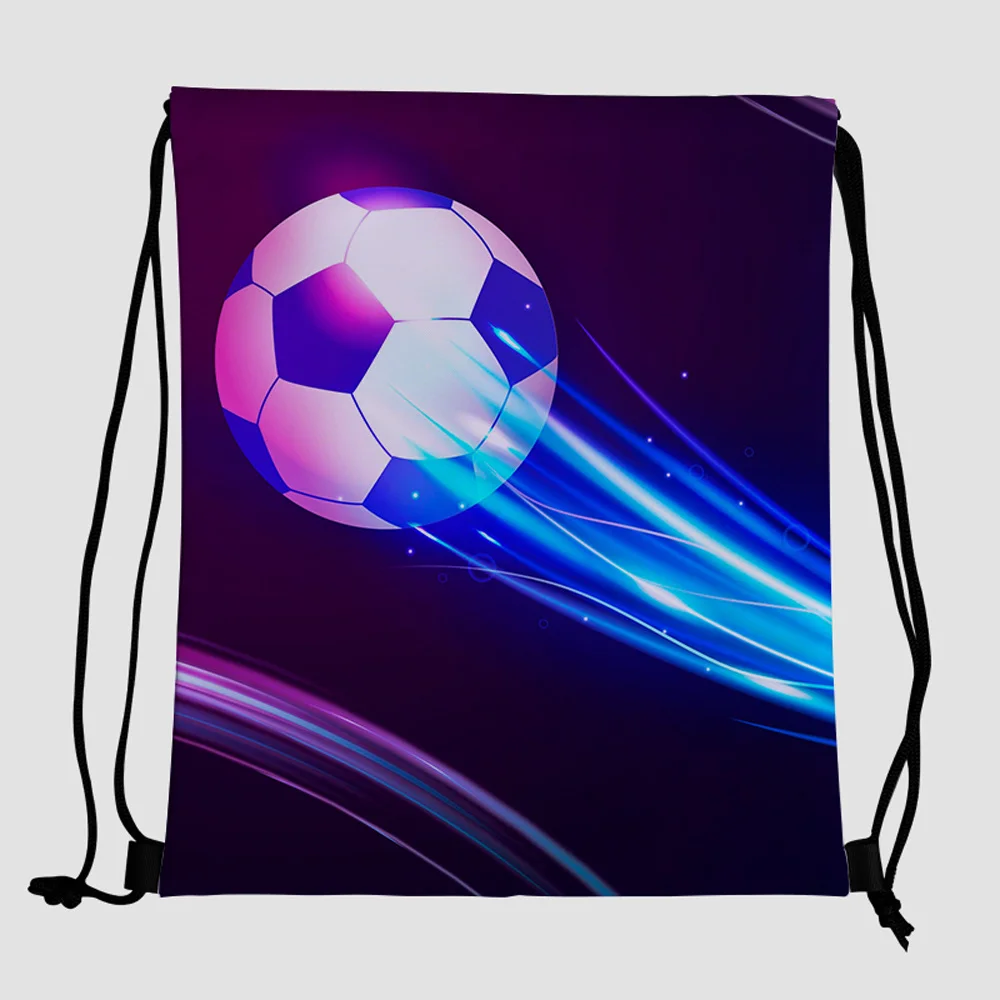 

2021 custom logo polyester drawstring soccer backpack bag waterproof wholesale promotional with canvas for ladies men tote bags