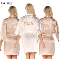 

Wholesale sexy satin Women's Personalized Customized Kimono Robe for Bride and Bridesmaids Girl's Nightgown