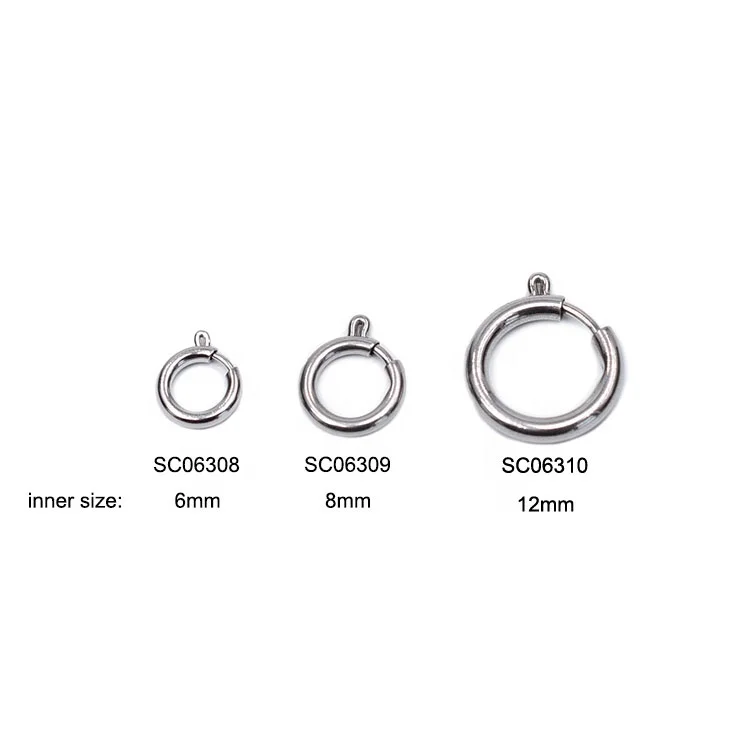 

High Quality Stainless Steel Necklace Spring Ring Clasps Jewelry Accessories For Bracelet
