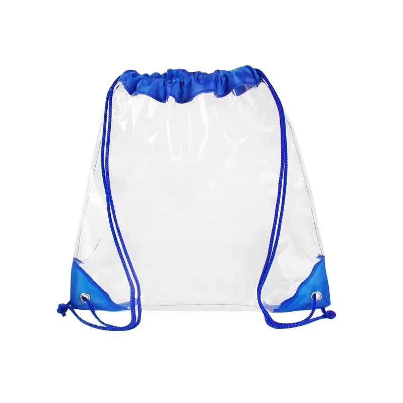 

Colorful Thread Waterproof Clear PVC Drawstring Bag