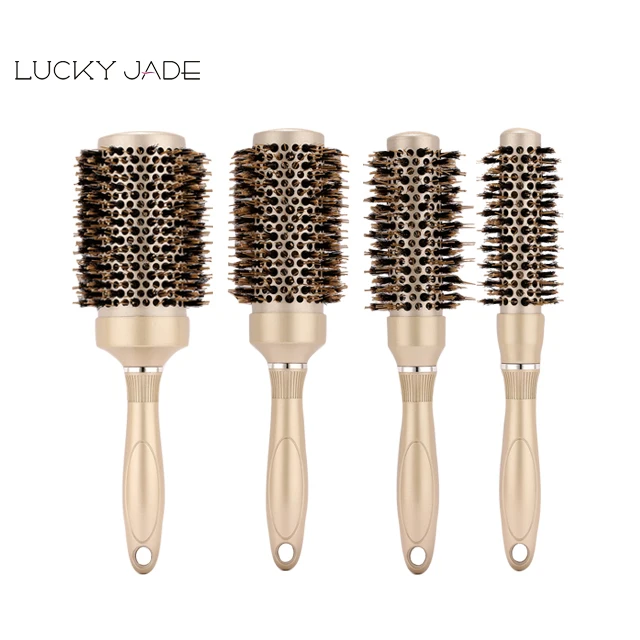 Salon Use Custom Round Rotating Boar Bristle Hair Brush,Personalized