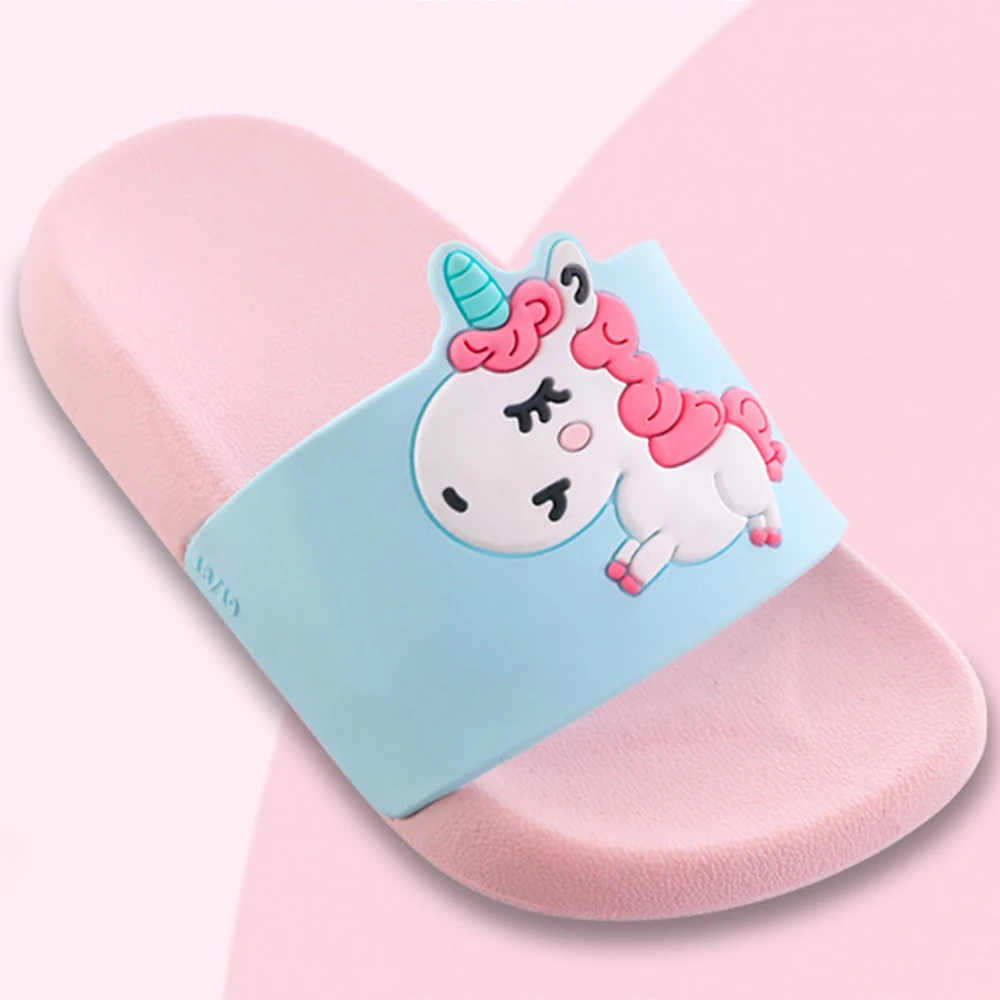 
Summer Flat Unisex PVC Slipper Kids Home Shoes 