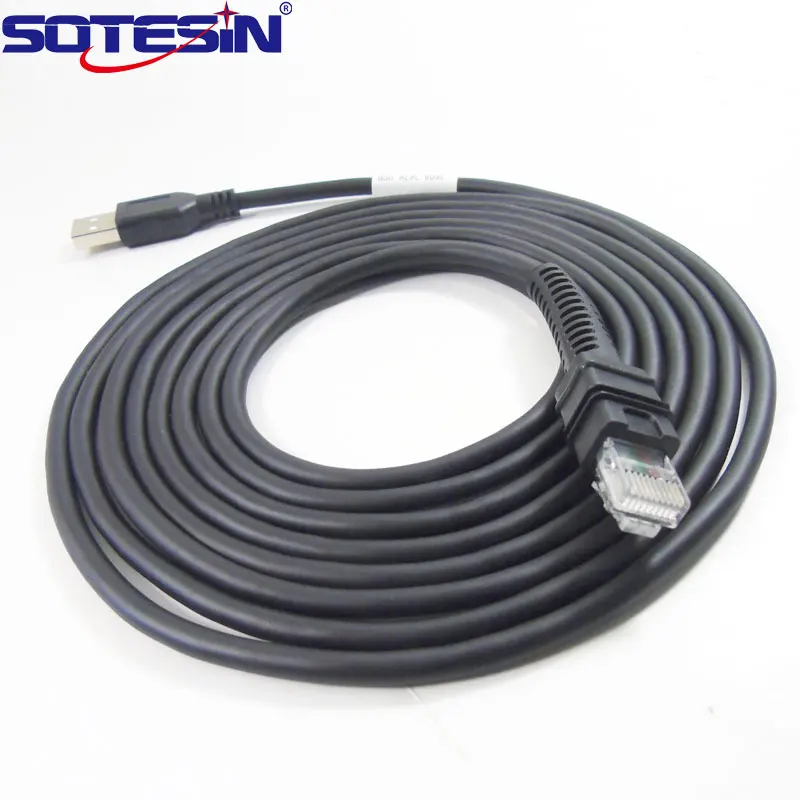 

Wholesale 3m USB Barcode Cable Custom Usb Cable for Zebra Symbol Barcode scanner LI3608 DS3678, Black and customized