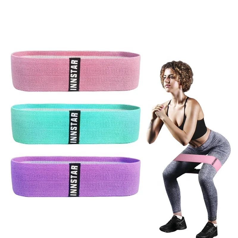 

Amazon Hot sale Custom Fabric Circles Hip 3 Levels Hip Resistance Booty Bands for Women, Customized color