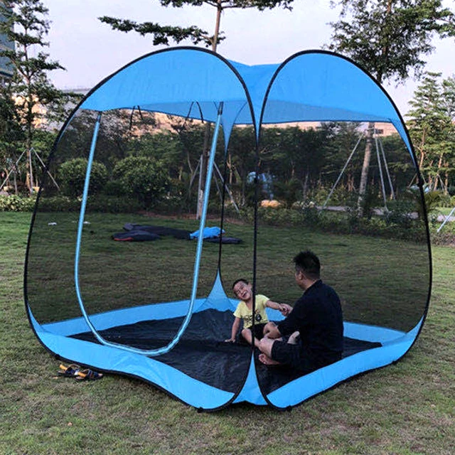

Low MOQ polyester hanging mosquito net garden tent folding outdoor pop up tent in store