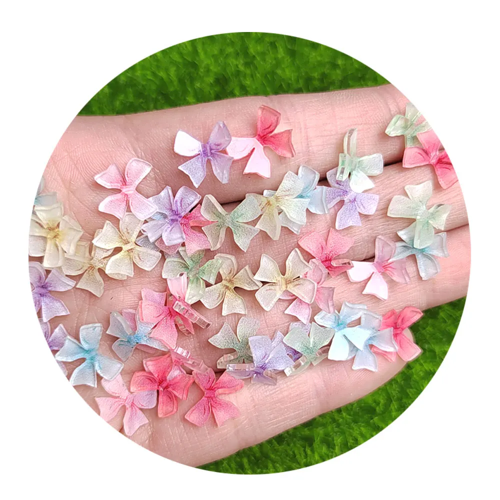 

Gradiend Ramp Bowknot Tiny Resin Charms Flatback Nail Art Sticker Slime Fillers