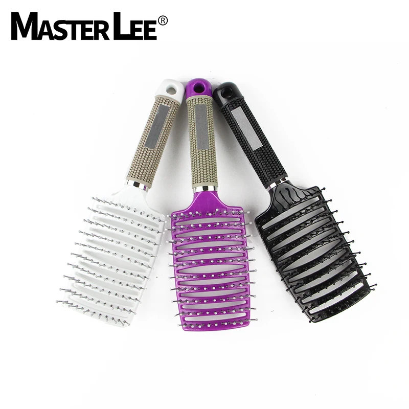 Masterlee custom logo hot sale wet & dry boar bristle hair Brush detangling hair brush