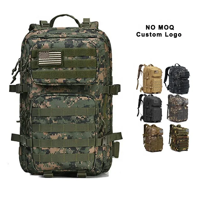 

Custom 900D Oxford 3Days Small Hydration Rucksack Hiking Hunting Camping Sling Camel Molle Army Military 45l Tactical Backpack, Camouflage,solid color