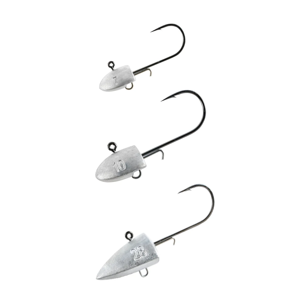 

NOEBY Premium Painting 4 Ounce 1/0 2/0 4/0 Hook Soft Bait JIG Texas Hooks Dart Jig Head