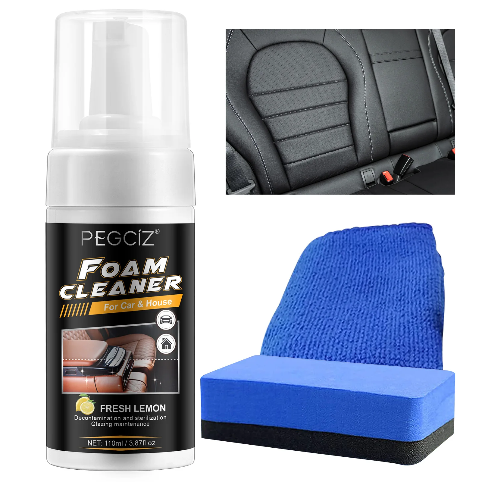 

Powerful Stain Removing Foam Cleaner Car Interior Strong Cleaning Spray Decontamination Ceiling Leather Seat Cleaner