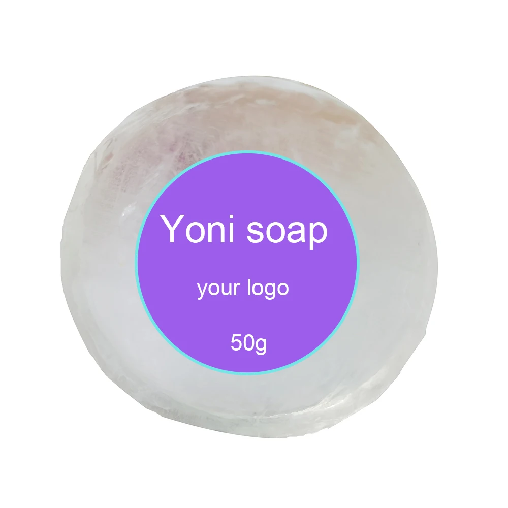 

Female Private Part Cleansing Custom Logo Bath Whitening Round Organic Yoni Detox Soap Bar, White