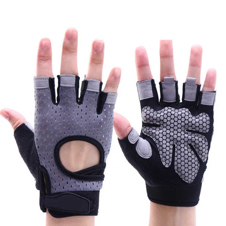 

Factory Wholesale Fashion Half Finger Workout Fitness Gloves Custom Anti Skid Exercise Weight Lifting Training Gloves, Picture shows